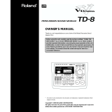 Roland TD-8 Owner's manual