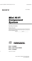 Sony MHC-GN770 Owner's manual