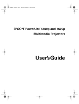 Epson PowerLite 7600p User manual