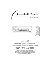 Eclipse ESN E3 High-Power CD Receiver with CDC/E-COM/DSP Control and Wireless Remote Model: 54420 User manual