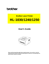 Brother HL-1030 Owner's manual