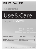 Frigidaire Freezer Single-Door Operating instructions