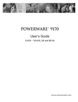 Powerware Powerware 9170+ UPS 3-18 kVA User manual