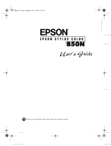 Epson Stylus Color 850N User manual