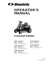 Simplicity 14HP User manual