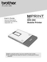 Brother MW-260 User manual