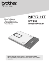 Brother Industries MW-260 User manual