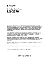 Epson LQ-2170 - Impact Printer User manual