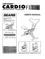 Sears Lifestyler CARDIO FIT PLUS User manual