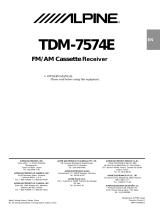 Alpine TDM-7574E User manual