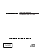 Marantz PMD351 User manual