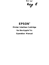 Epson Printer Interface Cartridge for the Apple IIc User manual