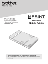 Brother MPRINT MW-100 Owner's manual