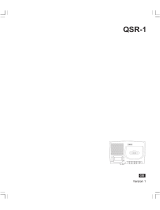 Sangean QSR-1 Owner's manual