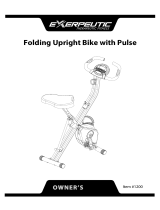 Exerpeutic Folding Upright Bike Owner's manual