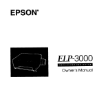 Epson Elp-3000 User manual