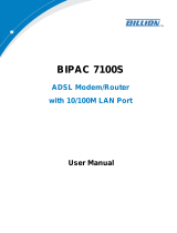 Billion Electric Company BiPAC 7100S User manual