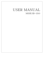 DTS MODIX HD-2510 User manual