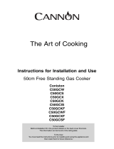 Cannon 50cm Free Standing Electric Cooker C50ECK Operating instructions