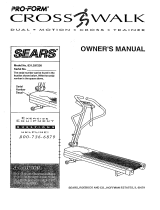 Pro-Form CROSS WALK User manual