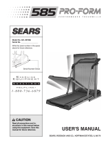 Pro-Form Proform Treadmill 585 User manual