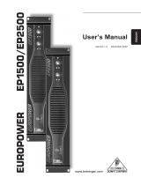 Behringer EUROPOWEREP1500 User manual