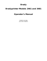 Brady Bradyprinter 3481 User manual