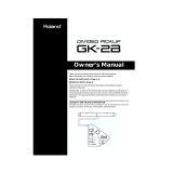 Roland GK-2B Owner's manual