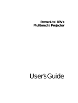 Epson POWERLITE 83V+ User manual