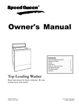 Amana Top Loading Washer Owner's manual