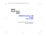 Epson Perfection 600 User manual