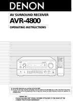 Denon AVR-4800 User manual