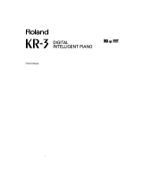 Roland KR-3 User manual