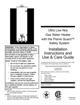 Whirlpool Ultra Low Nox Gas Water Heater with the Flame Guard Safety System User manual