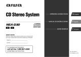 Aiwa NSX-D30 User manual
