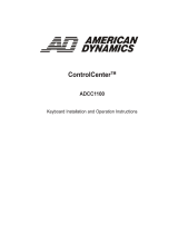 American Dynamics ADCC1100 User manual