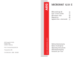 AEG MICROMAT 1231 E User manual