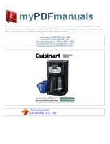Cuisinart DCC-1100BK - Programmable Coffeemaker User manual