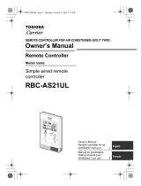 Toshiba RBC-AS21UL User manual
