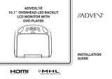 Advent OVERHEAD LED BACKLIT LCD MONITOR Installation guide