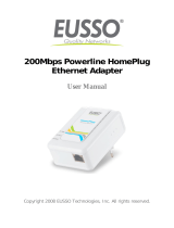 Eusso 200Mbps Powerline HomePlug User manual