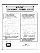 Maytag MDG78 User manual