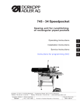 DURKOPP ADLER 745-34 Speedpocket Operating instructions