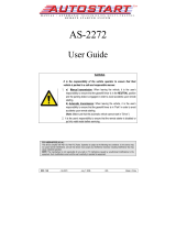 Autostart AS-2272 Owner's manual