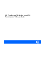 HP Pavilion dv6-1100 Entertainment Notebook PC series User manual