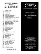 Defy Appliances 731 MF User manual