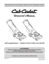 Cub Cadet SC 500 User manual