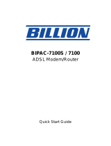 Billion Electric Company BiPAC 7100S User manual