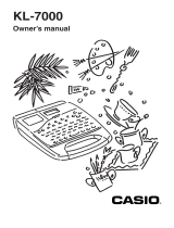 Casio KL-7000 User manual