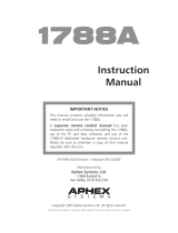 Aphex Model 1788A Owner's manual